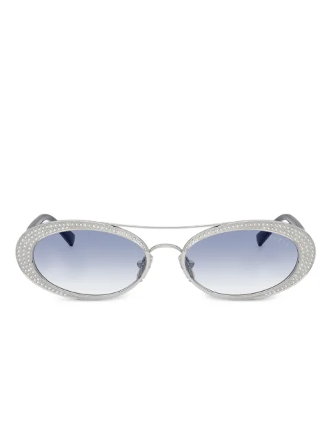 Vogue Eyewear embellished oval-frame sunglasses Silver VO4348SB32319