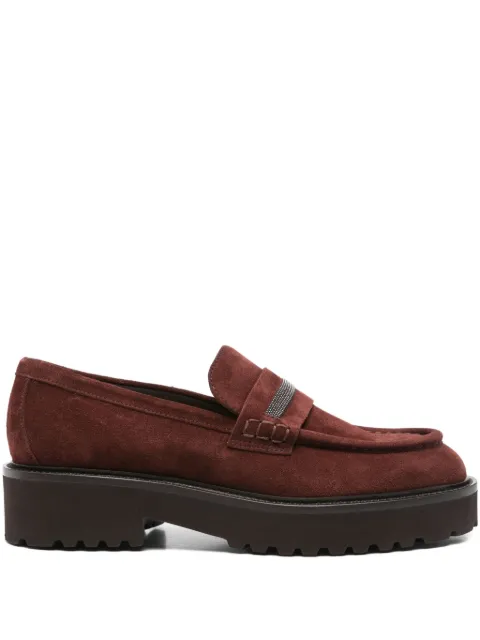 Doucal's chain-embellishment loafers Red DD8741PHILUF252TM45