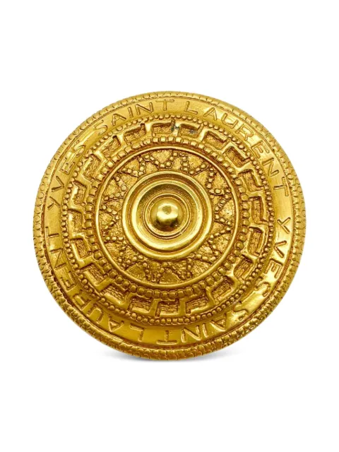 Saint Laurent Pre-Owned 1980s Celestial Shield brooch Gold JGJYSLBRO