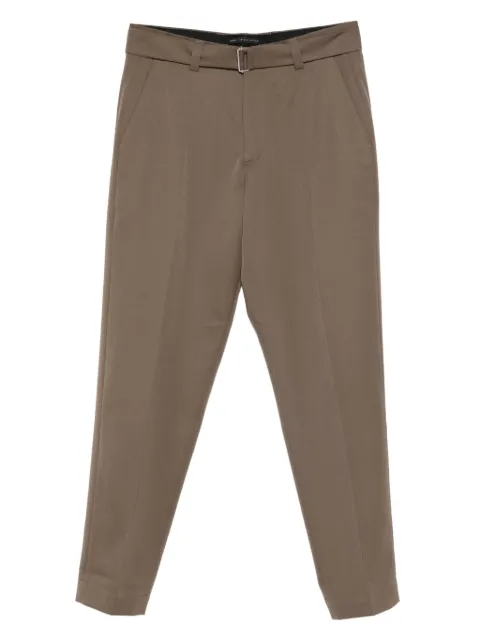 Low Brand belted cuffed trousers Brown L1PFW25266947M102