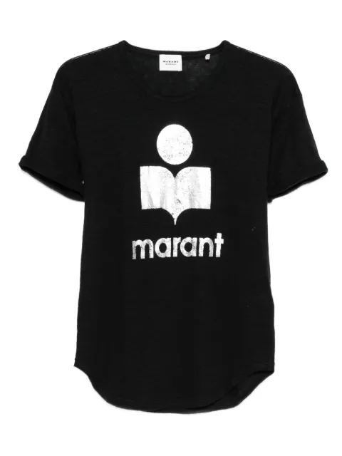 MARANT ÉTOILE logo-print T-shirt Black TS029900M008E