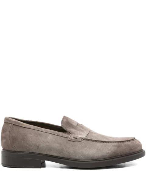 Doucal's penny-slot suede loafers Grey DU3491MARCUF024TM39