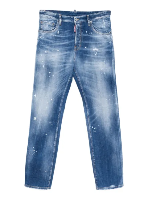 DSQUARED2 paint-splatter jeans Blue S71LB1710D30010