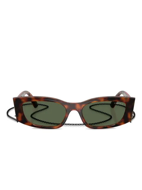 Vogue Eyewear chain-detail rectangle sunglasses Brown 0VO5655SU