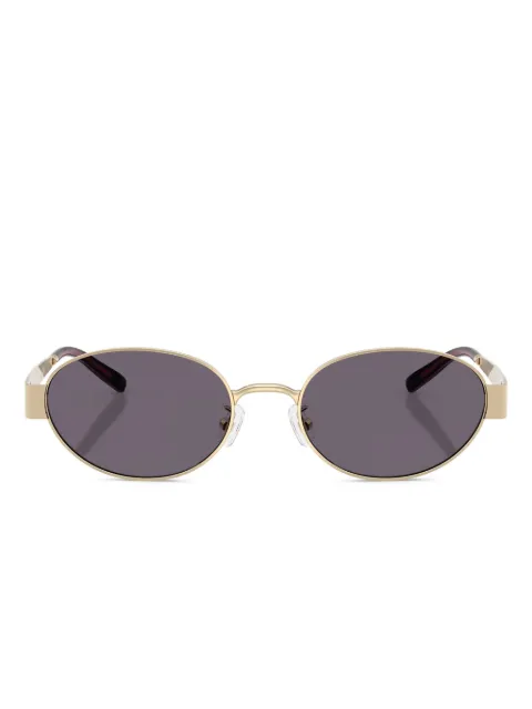 Tory Burch logo-detail oval-frame sunglasses Gold TY6116