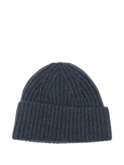 Lisa Yang Martigny ribbed cashmere beanie hat Blue 4022100