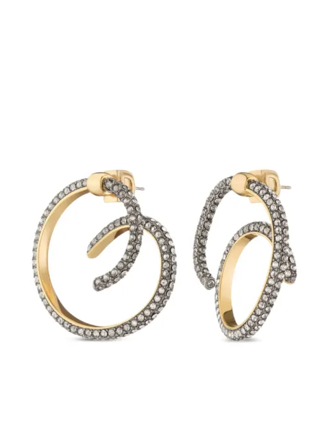 DEMARSON New York Maia crystal-embellished earrings Gold JME17GSPF25