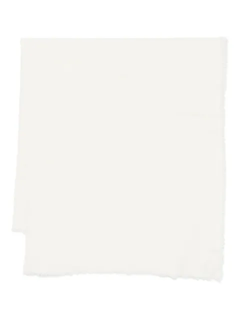 Destin frayed cashmere scarf White DEIQUAWH
