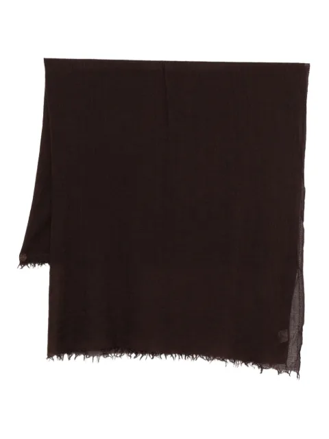 Destin frayed scarf Brown EMQUUNDABR