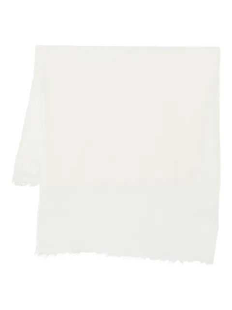 Destin frayed wool scarf White EMQUUNWH
