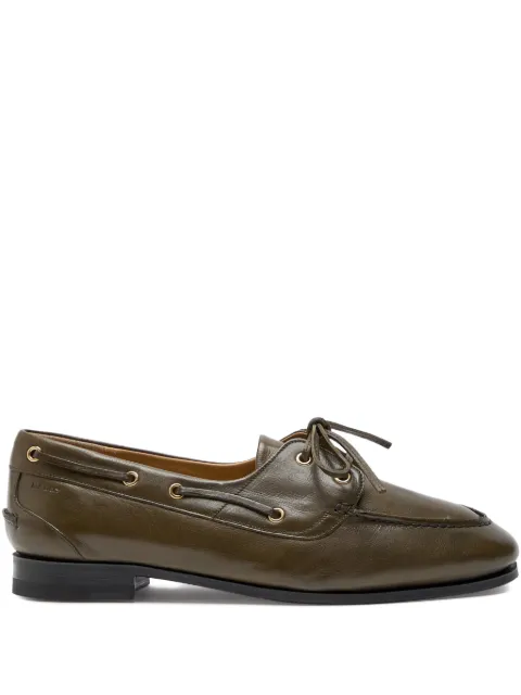 Bally Pathy leather lace-up loafers Green WF002VBU003G
