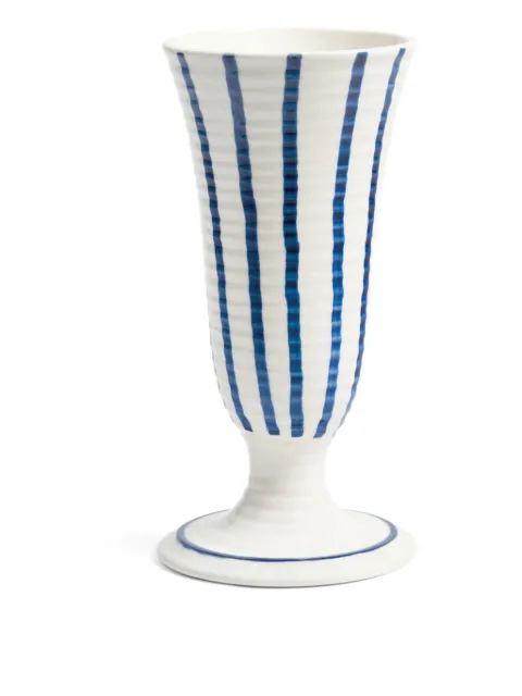 &k Amsterdam striped pedestal vase (13cm x 25.5cm) White 215908
