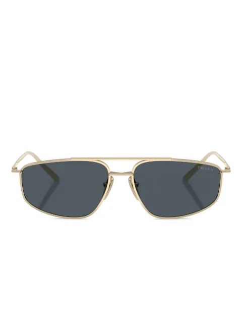 Prada Eyewear engraved geometric-frame sunglasses Gold SPRC51ZVN70B