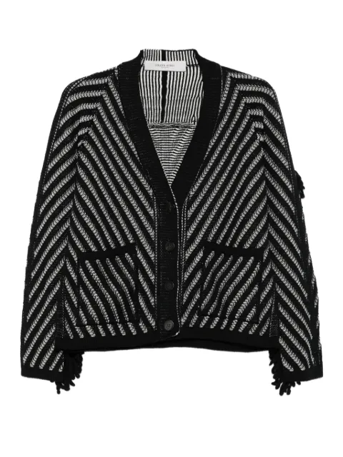 Golden Goose striped wool cardigan Black GWP02384P002107