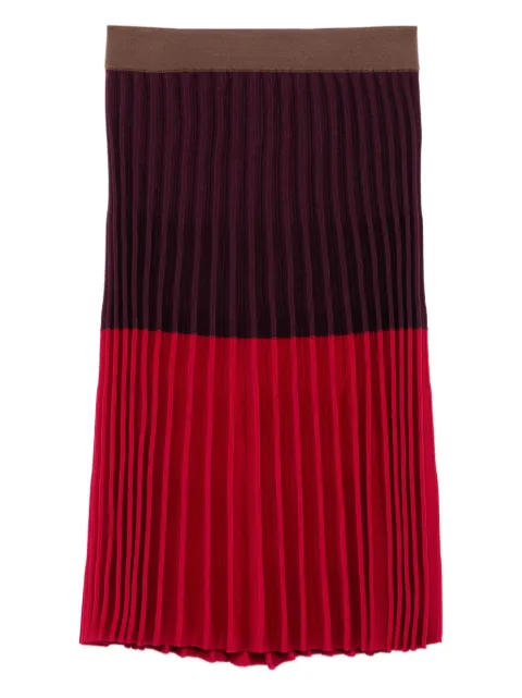 MRZ pleated midi skirt Brown 0066