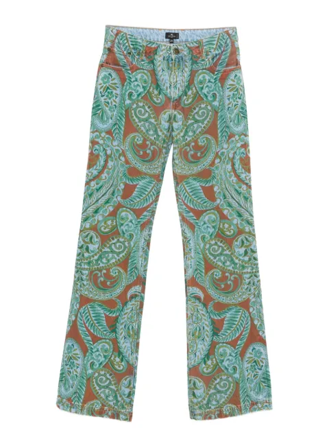 ETRO paisley-print straight-leg jeans Blue WRNB0029AKD49