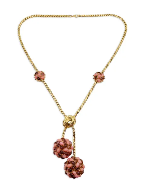 Carven Vintage 1960s cabochon sautoir necklace Gold JGJCARVENNKL