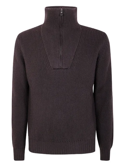 Filippo De Laurentiis ribbed high-neck sweater Brown MZ3MLWM7I097