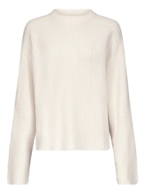 LouLou de Saison AXEL ribbed crew-neck sweater White AXEL