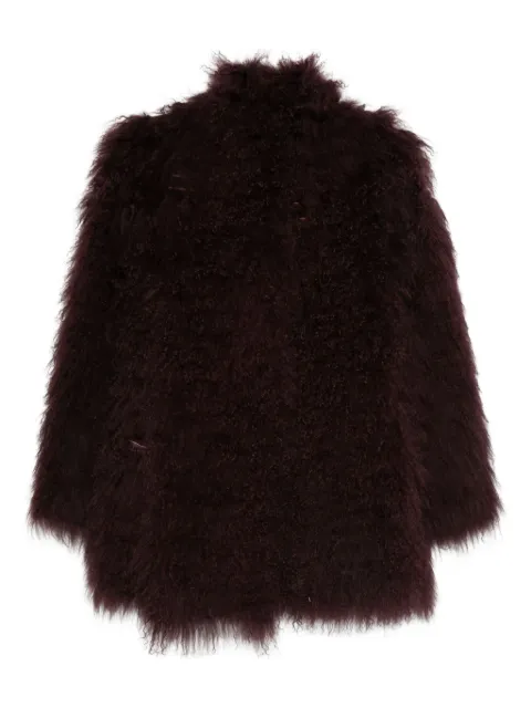 Simonetta Ravizza lamb fur jacket Red F05JA385MG3