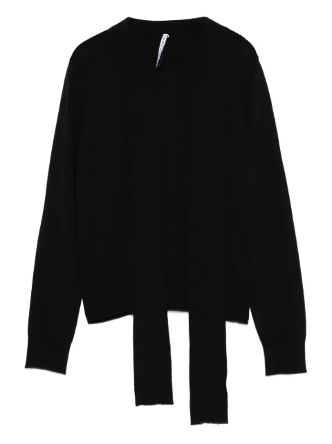 Liviana Conti tie-detail sweater Black L5WA09