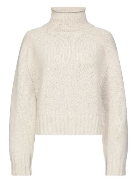 LouLou de Saison KEAN stand collar ribbed sweater Neutrals KEAN