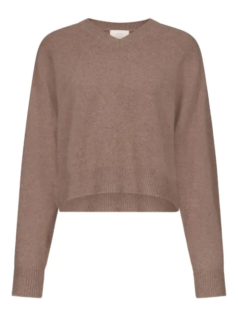 LouLou de Saison ANZOR LDS V-neck ribbed-detail sweater Brown ANZORLDS