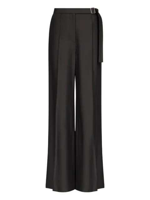 LouLou de Saison pleated buckle-fastening trousers Black PRATT