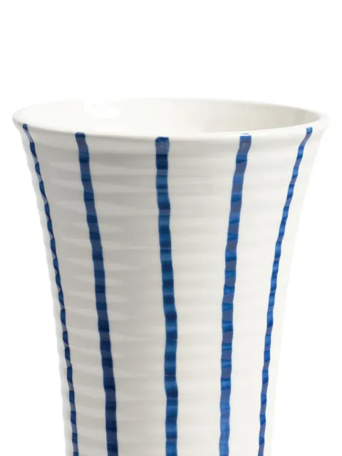 &k Amsterdam striped pedestal vase (19cm x 37.5cm) White 215907
