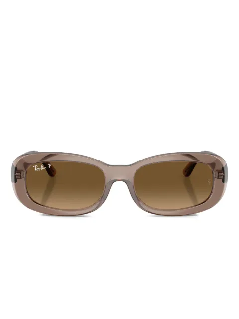 Ray-Ban rectangle-frame sunglasses Brown RB22216827M2