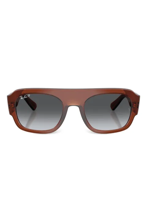 Ray-Ban geometric-frame sunglasses Brown RB22186678T3