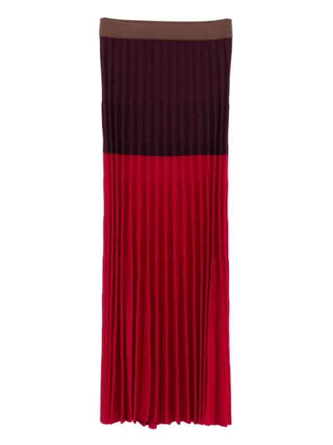 MRZ pleated ribbed skirt Brown 0067