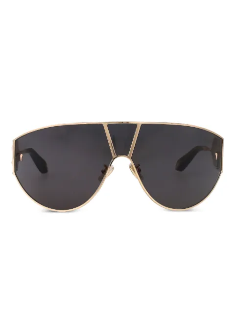 Roberto Cavalli geometric-frame logo sunglasses Black SRC093