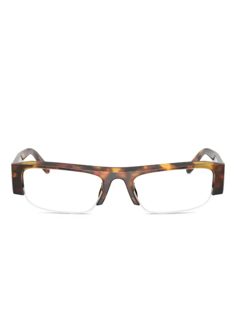 Miu Miu Eyewear geometric-frame glasses Brown MUB07S14L08N