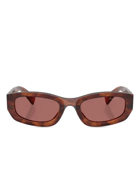 Miu Miu Eyewear MU B04S logo sunglasses Brown SMUB0426E80B