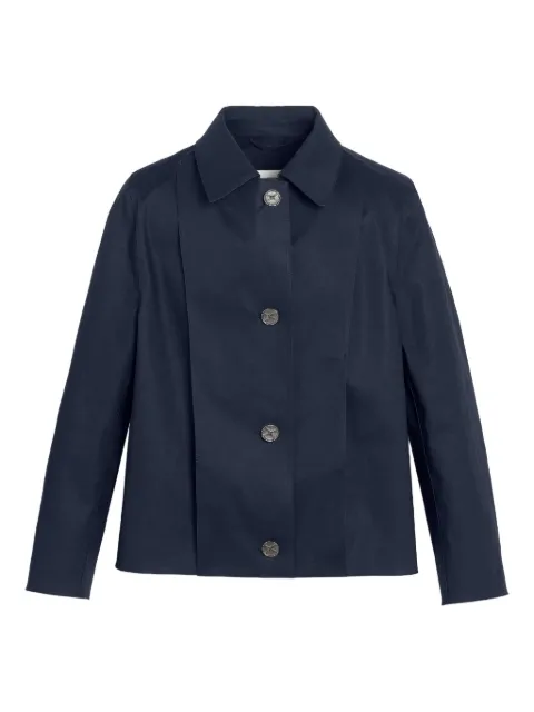 Barrie button-fastening cotton raincoat Blue C318953