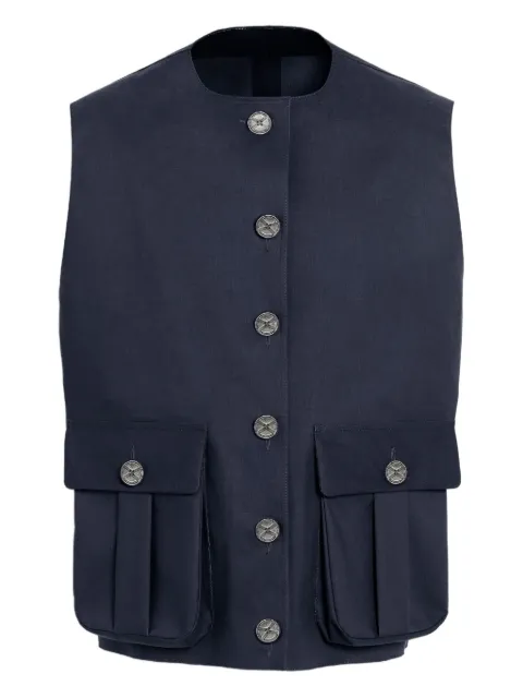 Barrie button-fastening pocket rain jacket Blue C318950