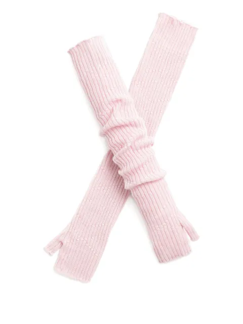 Barrie cashmere fingerless gloves Pink C174837