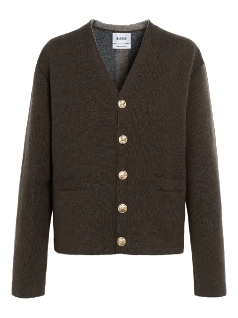 Barrie V-neck gold-button cardigan Brown C318262