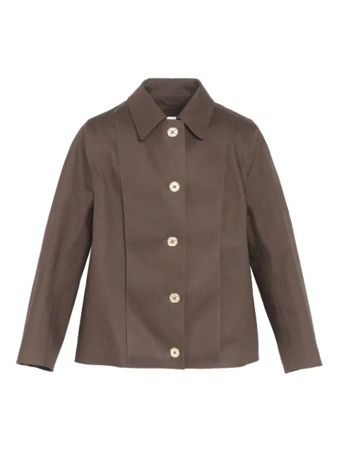 Barrie button-fastening collared raincoat Brown C318953
