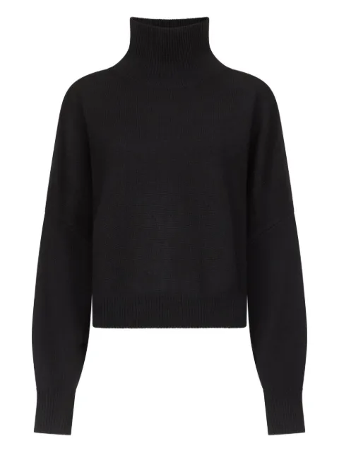 LouLou de Saison Luke ribbed-collar wool sweater Black LUKE