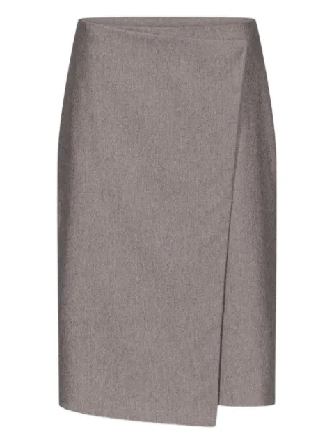 LouLou de Saison Jil asymmetrical midi skirt Brown JIL
