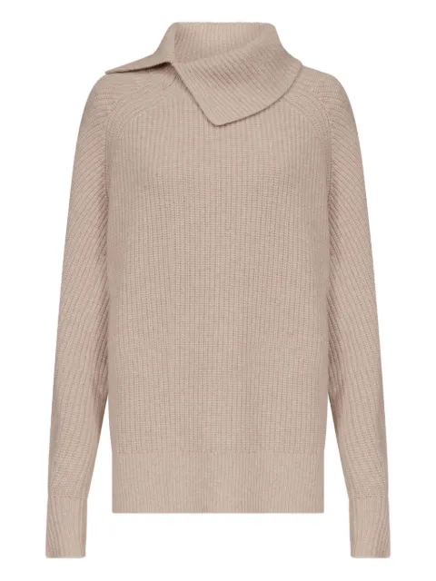 LouLou de Saison Cecil ribbed-stand collar sweater Neutrals CECIL