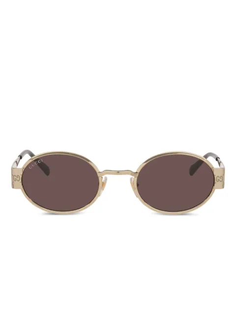 Gucci Eyewear GG-logo oval-frame sunglasses Gold GC0026172300D1