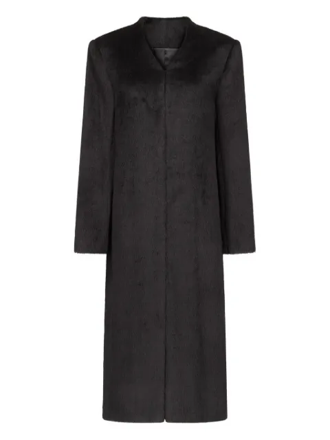 LouLou de Saison VOSS V-neck structured-shoulder coat Black VOSS