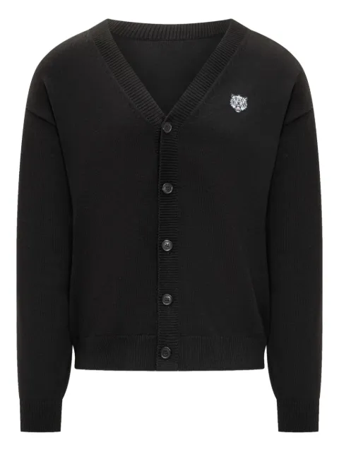 Kenzo Happy Tiger-embroidered cardigan Black FF65CA7503LI
