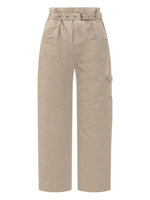 MARANT ÉTOILE belted pocket trousers Neutrals 25APA0552FAC3G02E