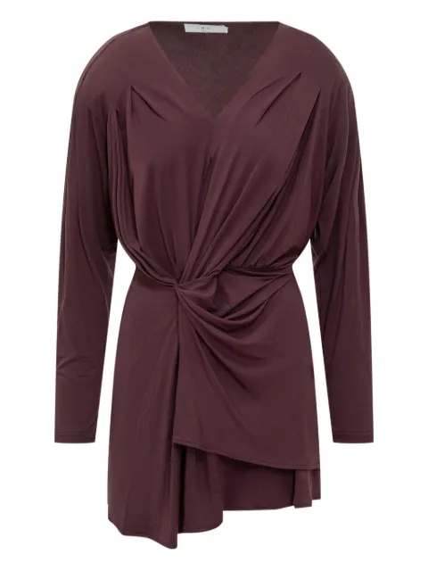 IRO draped knotted dress Purple 25WWM33TAMARI