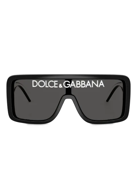 Dolce & Gabbana Eyewear logo-detail square-frame sunglasses Black DG6204L50187