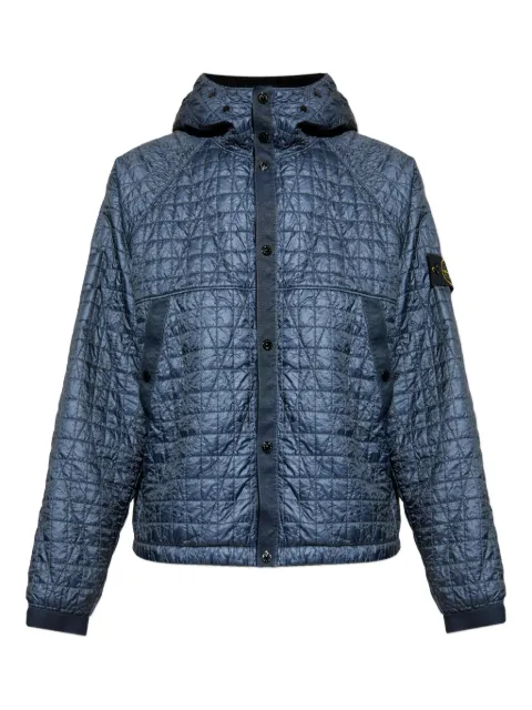 Stone Island 4100023 quilted logo-patch jacket Blue K2S154100023S0186